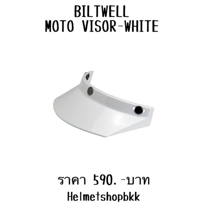 BILTWELL MOTO VISOR -WHITE