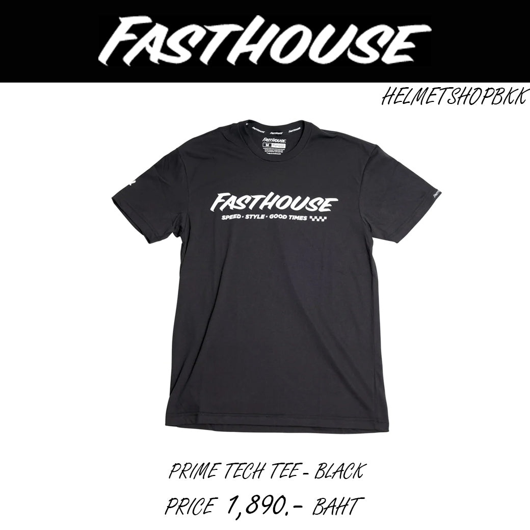 FASTHOUSE Tremor Tech Tee - 100% Cotton, Medium, Black